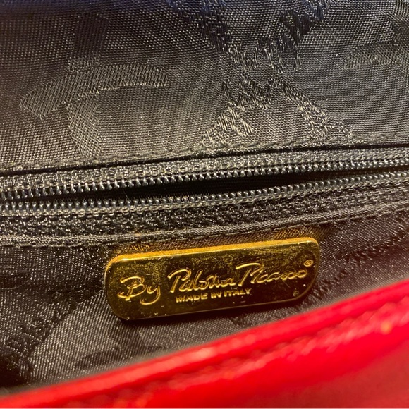 Vintage Paloma Picasso Scarlet Crossbody Bag with Gold Accent - Picture 5 of 10
